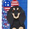 Edge Collections - 28" X 40" - Black - Longhair and Cream Dachshund USA - 1 Piece